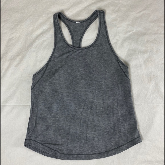 Lululemon Grey Racerback Tank Top Size 4 - Picture 2 of 14